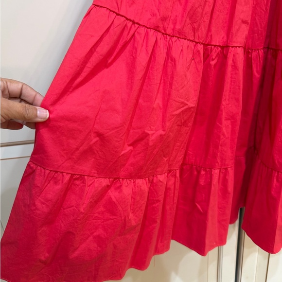 Tuckernuck Alannah Smocked Bodice Bow Tie Strap Dress in Poppy - Picture 5 of 6